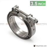 3.5" V-Band Kit Heavy Duty Clamp Flange Set For Exhaust Downpipe Turbo Dump Pipe - Tokyo Tom's