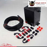 3L Aluminium Comp Stylelete 3 Litre Fuel Surge Tank  Swirl Pot System + Oil Hose Black