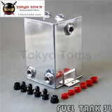 3L Aluminium Surge Tank Mirror Polish Fuel Tank  3 L Universal  Fuel Surge Tank 3 Litre Swirl Pot System Black