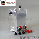 3L Aluminium Surge Tank Mirror Polish Fuel Tank  3 L Universal  Fuel Surge Tank 3 Litre Swirl Pot System Black