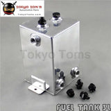 3L Aluminium Surge Tank Mirror Polish Fuel Tank  3 L Universal  Fuel Surge Tank 3 Litre Swirl Pot System Black