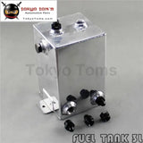 3L Aluminium Surge Tank Mirror Polish Fuel Tank  3 L Universal  Fuel Surge Tank 3 Litre Swirl Pot System Black