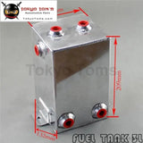 3L Aluminium Surge Tank Mirror Polish Fuel Tank  3 L Universal  Fuel Surge Tank 3 Litre Swirl Pot System Black