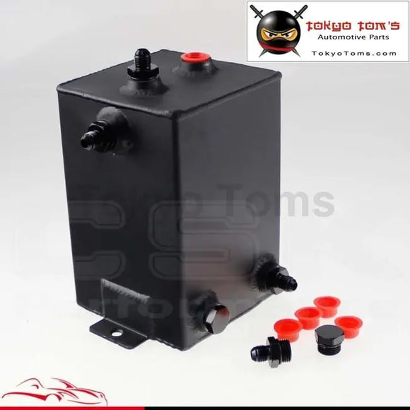 3L Racing Car Fuel Surge Tank Aluminum 3 Litre Swirl Pot System Universal Black