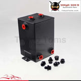 3L Racing Car Fuel Surge Tank Aluminum 3 Litre Swirl Pot System Universal Black