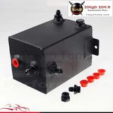 3L Racing Car Fuel Surge Tank Aluminum 3 Litre Swirl Pot System Universal Black