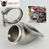 3" Vband 90Degree Cast Turbo Elbow Adapter Flange+Clamp For T3 T4 Turbocharger - Tokyo Tom's