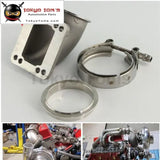 3" Vband 90Degree Cast Turbo Elbow Adapter Flange+Clamp For T3 T4 Turbocharger - Tokyo Tom's