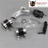 3''76mm 90 Degree Flange Pipe+ Sqv Blow Off Valve Bov Iv 4 Black +Silicon Hose Kit Black