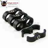 4 Pcs An -10 AN10 19mm Braided Hose Separator Clamp Fitting Adapter Bracket Black