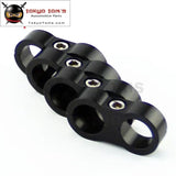 4 Pcs An -10 AN10 19mm Braided Hose Separator Clamp Fitting Adapter Bracket Black