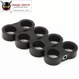 4 Pcs An -10 AN10 19mm Braided Hose Separator Clamp Fitting Adapter Bracket Black