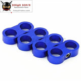 4 Pcs An -10 AN10 19mm Braided Hose Separator Clamp Fitting Adapter Bracket Blue