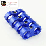 4 Pcs An -10 AN10 19mm Braided Hose Separator Clamp Fitting Adapter Bracket Blue