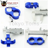 4 Pcs An -10 AN10 19mm Braided Hose Separator Clamp Fitting Adapter Bracket Blue