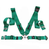 4 Point TKTA Racing Seat Belt Harness (Green)