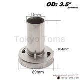 Universal 3.5" /4'' / 4.5'' Car Stainless Steel Exhaust Muffler Silencer Round Tip - Tokyo Tom's