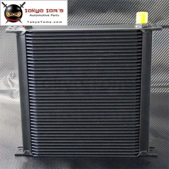 40 Row AN10 Aluminum Engine & Transmission Oil Cooler Black - Tokyo Tom's