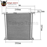 40 Row AN10 Aluminum Engine & Transmission Oil Cooler Black - Tokyo Tom's