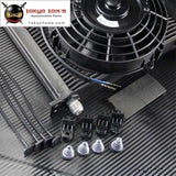 40 Row AN10 Aluminum Engine & Transmission Oil Cooler + 7" Electric Fan Kit - Tokyo Tom's