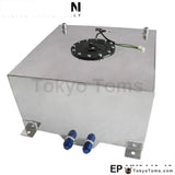 40L Aluminium Fuel Cell Tank Polished Fuel Level Sender An-10 Outlets - Tokyo Tom's