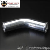 45 Degree 57mm 2.25" Inch Aluminum Intercooler Intake Pipe Piping Tube Hose - Tokyo Tom's