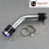 45 Degree 63mm 2.5" Aluminum Turbo Intercooler Pipe Piping+Silicon Hose+ T Bolt Clamps Black - Tokyo Tom's