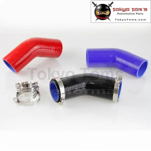 45 Degree Racing Silicone Hose Elbow Coupler Intercooler Turbo Hose 51mm 2" Inch+Clamps