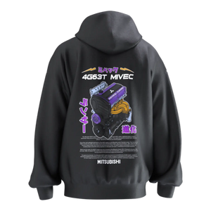 4G63T Mivec Hoodie - Unisex - Car Enthusiast - Drifting Drag JDM