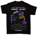 4G63T Mivec T-Shirt - Engine Motor 4 cylinder - Unisex - Car Enthusiast - Drifting Drag JDM