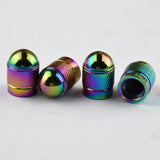 4PCS Neon Chrome Aluminum Valve Caps