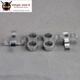 4Pcs An -10 AN10 19mm Braided Hose Separator Clamp Fitting Adapter Bracket Silver