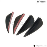 4Pcs Carbon Fiber Color Fit Front Bumper Lip Splitter Fins Body Spoiler Canards Valence Chin - Tokyo Tom's