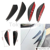 4Pcs Carbon Fiber Color Fit Front Bumper Lip Splitter Fins Body Spoiler Canards Valence Chin - Tokyo Tom's