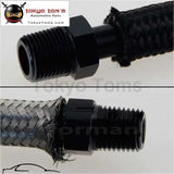 2Pcs Aluminum 3/4" Npt Male Straight To 3/4" Hose Barb Nipple An12 Fitting Black