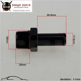 2Pcs Aluminum 3/4" Npt Male Straight To 3/4" Hose Barb Nipple An12 Fitting Black