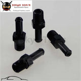 4Pcs Aluminum 3/4" Npt Male Straight To 3/4" Hose Barb Nipple An12 Fitting Black