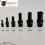 4Pcs Aluminum 1/8" Npt Male Straight To 1/4" Hose Barb Nipple An4 Fitting 4 Pieces Black