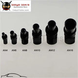 4Pcs Aluminum 1/8" Npt Male 45 Degree To 1/4" Hose Barb Nipple An4 Fitting Black