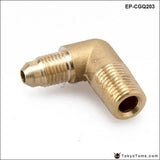 Brass Barb Fitting Male Elbow 90 Degree 1/4'' Npt* 1/4'' Hose Id - Tokyo Tom's