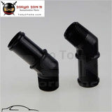 2Pcs Aluminum 3/4" Npt Male 45 Degree To 1" Hose Barb Nipple Fitting An16 Bk