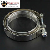 4" V-Band Flange & Clamp Kit For Turbo Exhaust Downpipes Stainless Clamp Flange