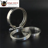 4" V-Band Flange & Clamp Kit For Turbo Exhaust Downpipes Stainless Clamp Flange