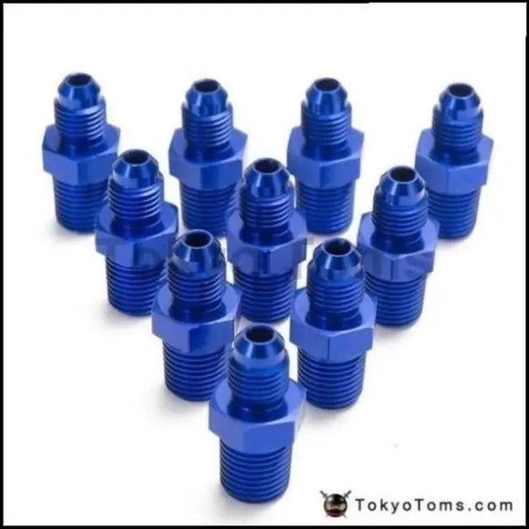 10PCS/LOT 4AN 4 AN -4 Male to Male 1/4''NPT Straight Flare to Pipe Thread Fitting Adapter AN4-1/4''NPT