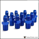 10PCS/LOT 4AN 4 AN -4 Male to Male 1/4''NPT Straight Flare to Pipe Thread Fitting Adapter AN4-1/4''NPT