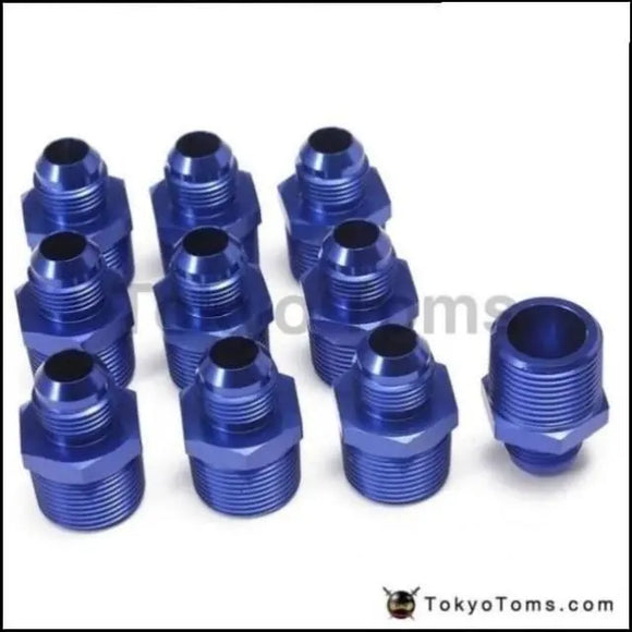 10PCS/LOT Straight Male Oil Cooler  Fuel Oil Hose Fitting Adapter AN8-3/4''NPT