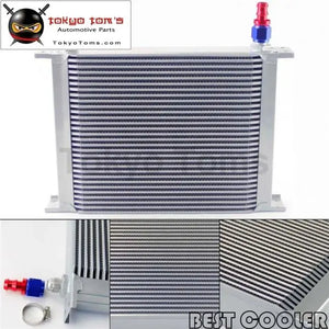 30 Row 8An Universal Engine Oil Cooler 3/4"Unf16 + 2Pcs An8 Straight Fittings - Tokyo Tom's