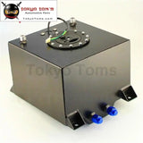 5 Gallon 18.8L Black Coated Aluminum Racing Drift Fuel Cell Tank + Level Sender