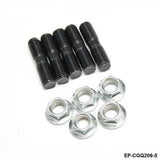 5 X Turbo Stud & Lock Nut Kit M10X1.25 Mm For Subaru Td04L, Td05H Turbo L:40 Mm