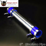 51mm 2" Aluminum Turbo Intercooler Pipe Piping Tubing + Silicon Hose +T Bolt Clamps Kits 2 Inch Tube Pipeing Blue - Tokyo Tom's